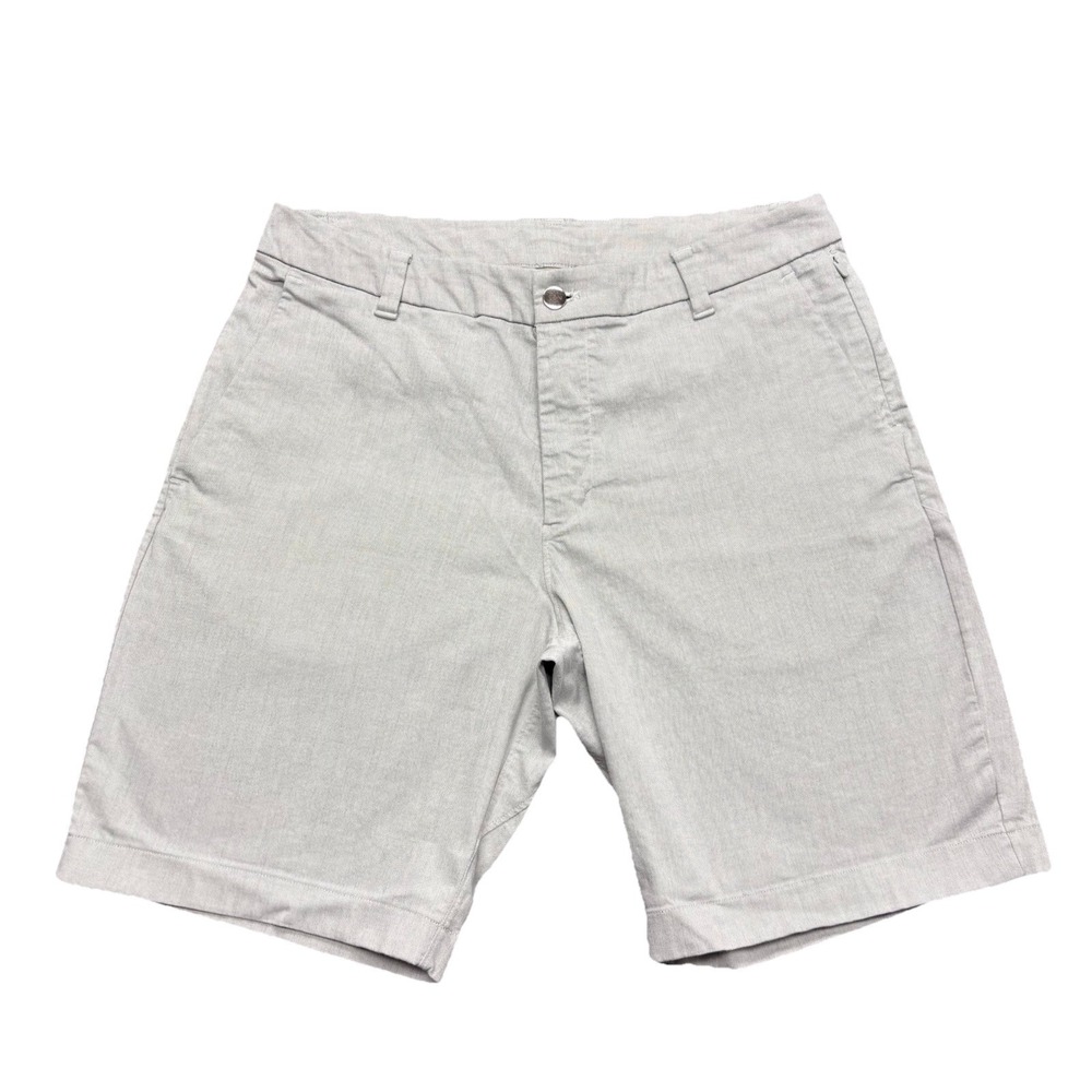 Lululemon Shorts Mens 32 Gray ABC Commission Chino Qwick Oxford Casual 9" Inseam